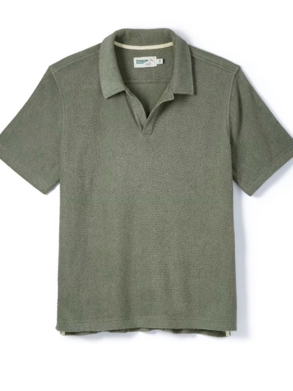 Huckberry Wellen Olive Green Terry Polo